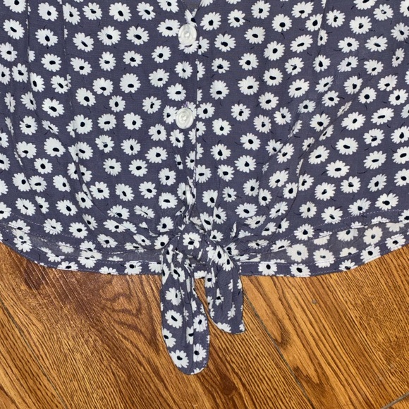 Faithfull the Brand x Anthropologie Danica Floral Tie Front Crop Top Size US 2 - Picture 7 of 15